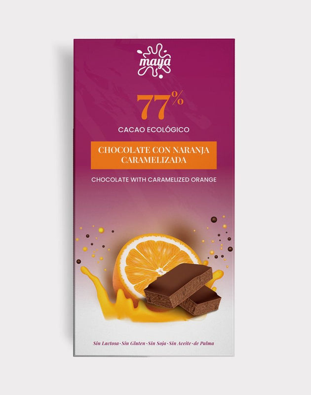 Chocolate con naranja caramelizada