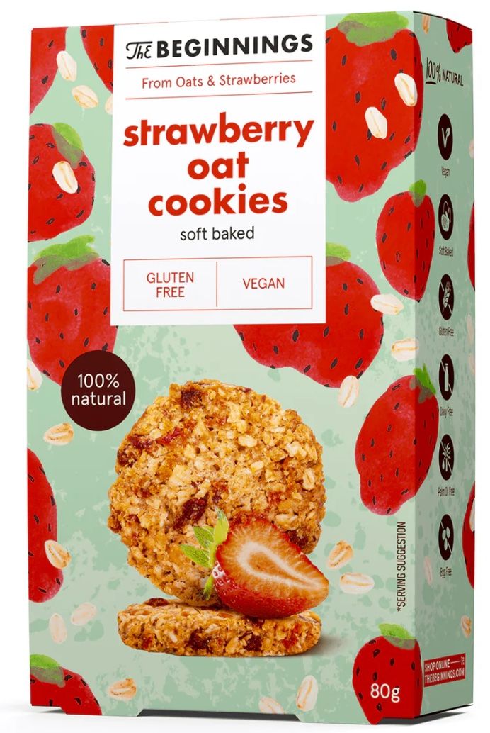 Oatmeal and strawberry cookies