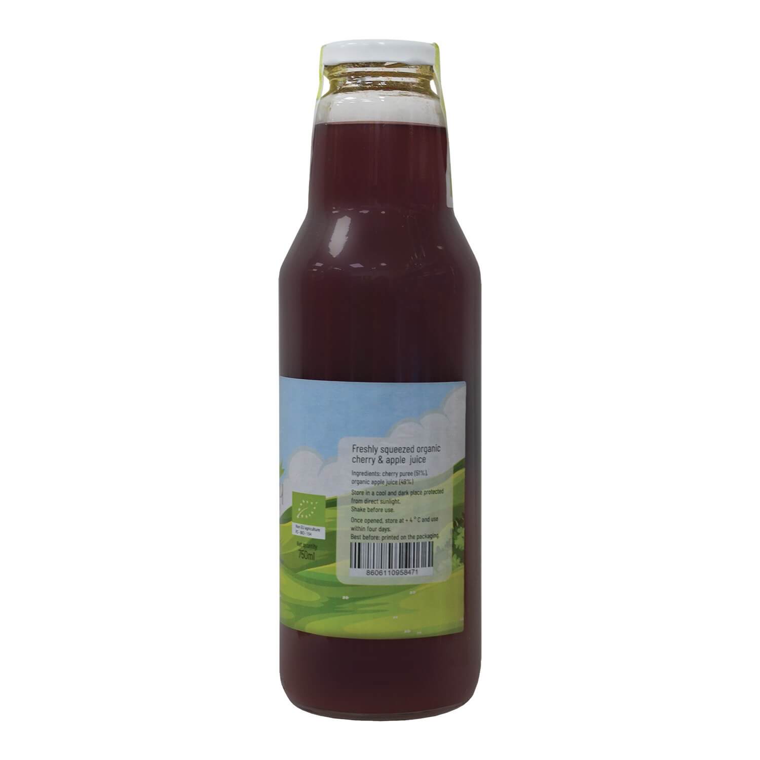 Organic cherry and apple juice