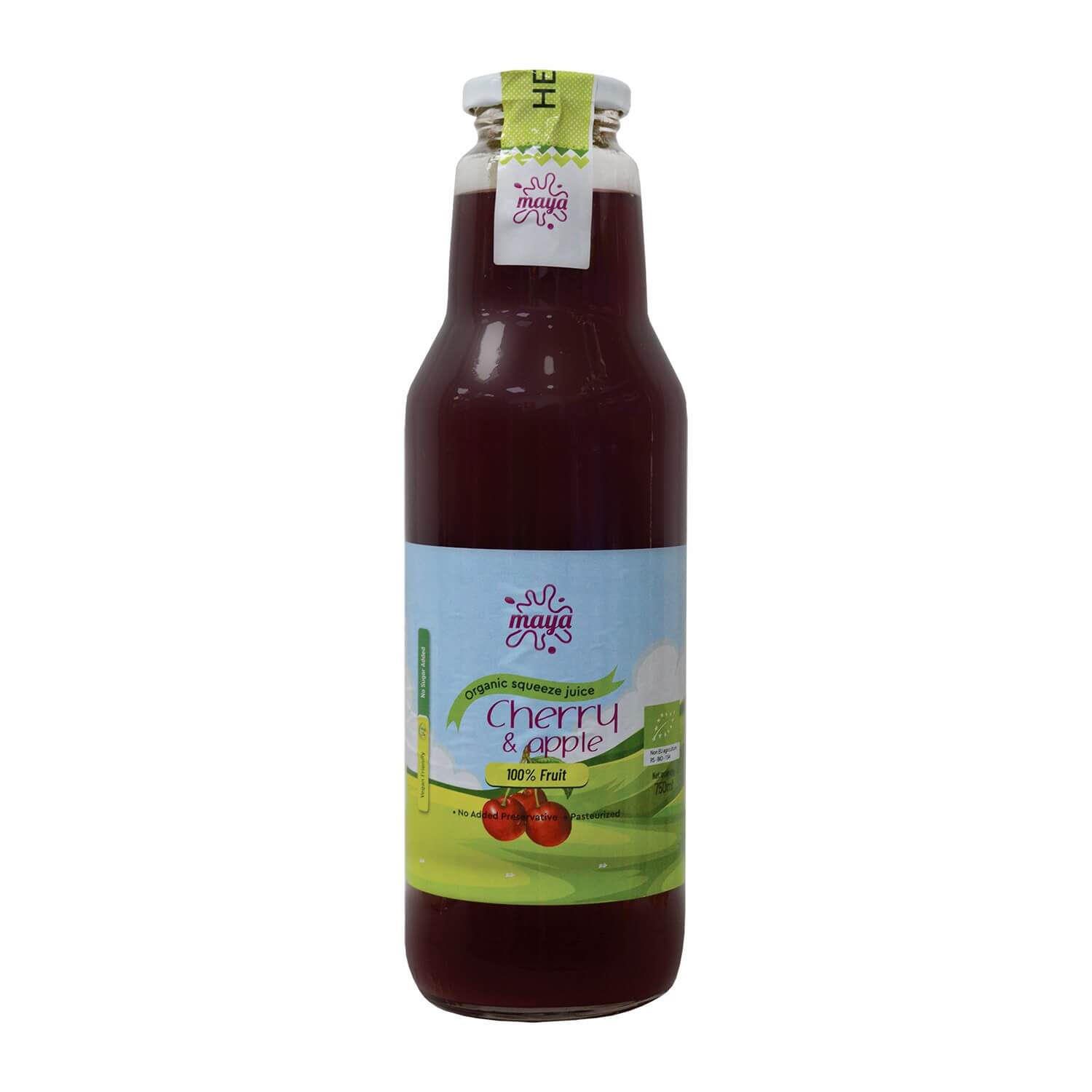 Organic cherry and apple juice