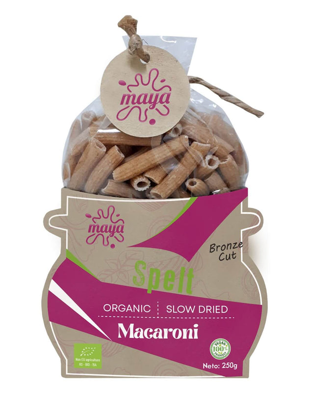 Macarroni de Espelta – Secado Lento, Corte en Bronce – 250g