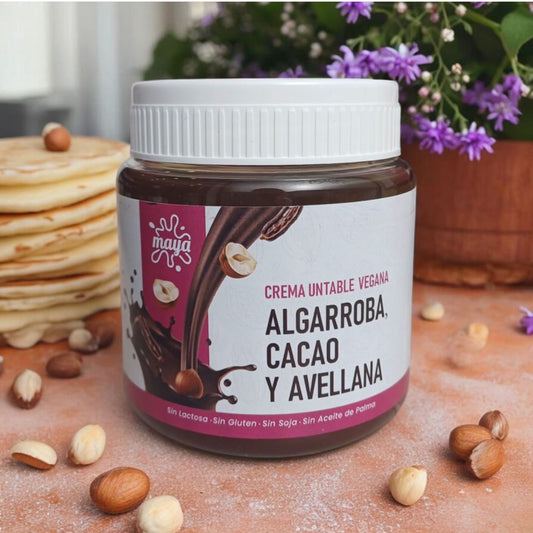 Crema untable de Avellana, Cacao y Algarroba